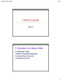 Thiết kế mạch Logic - Bài 3: Cổng Logic