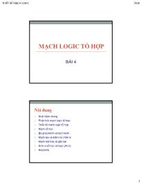 Thiết kế mạch Logic - Bài 4: Mạch Logic tổ hợp