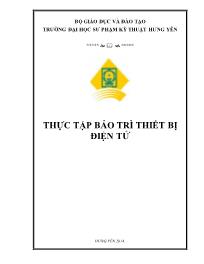 Thực tập bảo trì thiết bị điện tử