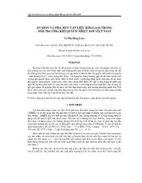 Ăn mòn và phá hủy vật liệu kim loại trong môi trường khí quyển nhiệt đới Việt Nam - Lê Thị Hồng Liên