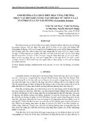 Ảnh hưởng của chất điểu hòa tăng trưởng thực vật đến khả năng tạo mô sẹo từ thân và lá In-Vitro của cây oải hương (Lavandula dentata) - Trần Thị Anh Thoa