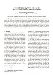 Ảnh hưởng của quá trình đô thị hóa đến tiểu vùng khí hậu thành phố Hà Nội - Doãn Huy Phương