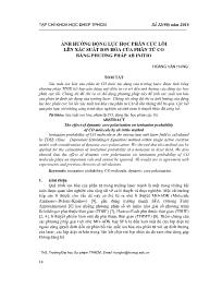 Ảnh hưởng động lực học phân cực lõi lên xác suất ion hóa của phân tử CO bằng phương pháp AB initio - Hoàng Văn Hưng