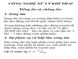 Bài giảng Công nghệ xử lý khí thải