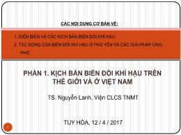 Bài giảng Kịch bản biến đổi khí hậu trên thế giới và ở Việt Nam - Nguyễn Lanh