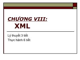 Bài giảng Lập trình ứng dụng Web - Chương 8: XML - Trường Cao đẳng Cao Thắng