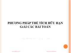 Bài giảng Phương pháp thể tích hữu hạn giải các bài toán