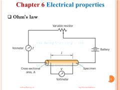 Bài giảng Vật liệu học - Chương 6: Electrical properties - Nguyễn Văn Dũng
