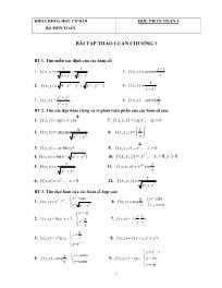 Bài tập môn Toán Trung học Phổ thông - Thảo luận chương 1