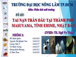 Bài thuyết trình Phân tích môi trường - Tai nạn tràn dầu tại thành phố Masuyama, tỉnh Ehime, Nhật Bản - Đỗ Minh Quân