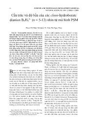 Cấu trúc và độ bền của các closo-Hydroborate dianion BnHn2– (n = 5-12) nhìn từ mô hình PSM - Phạm Vũ Nhật