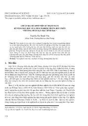 Chuẩn bị cho sinh viên sư phạm toán kĩ năng dạy học qua trải nghiệm trong học phần “Phuơng pháp dạy học hình học” - Nguyễn Thị Thanh Vân