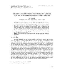 Chuẩn đối sánh (Benmarking) ở trường Đại học Adelaide và bài học kinh nghiệm cho giáo dục Đại học Việt Nam