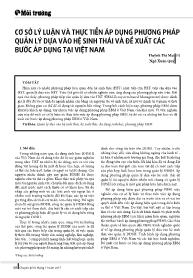 Cơ sở lý luận và thực tiễn áp dụng phương pháp quản lý dựa vào hệ sinh thái và đề xuất các bước áp dụng tại Việt Nam - Huỳnh Thị Mai