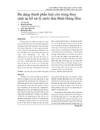 Đa dạng thành phần loài côn trùng thủy sinh tại hồ xử lý nước thải Bình Hưng Hòa - Lê Văn Thọ