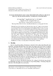 Đa dạng thành phần loài và đặc điểm phân bố lưỡng cư, bò sát ở khu vực rừng Mường Phăng - Pá Khoang, tỉnh Điện Biên - Lê Trung Dũng