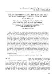 Đa dạng thành phần loài và hiện trạng khai thác họ cá mú (serranidae) vùng biển ven bờ Đà Nẵng và Quảng Nam - Võ Văn Quang