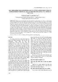 Đặc điểm hình thái giới tính loài cà cuống Lethocerus indices (lepeletier et serville, 1825) và môi trường sống của chúng ở Việt Nam - Vũ Quang Mạnh