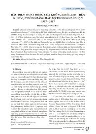 Đặc điểm hoạt động của không khí lạnh trên khu vực đồng bằng Bắc Bộ trong giai đoạn 1997-2017 - Phí Thị Ngà