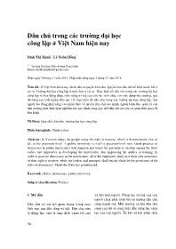 Dân chủ trong các trường đại học công lập ở Việt Nam hiện nay - Đinh Thị Hạnh