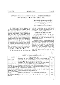 Dẫn liệu bước đầu về thành phần loài côn trùng nước ở vùng Hải Vân, tỉnh Thừa Thiên - Huế - Hoàng Đình Trung