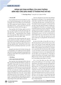 Đánh giá ảnh hưởng của giao thông đến hiệu ứng đảo nhiệt ở thành phố Hà Nội - Đào Ngọc Hùng