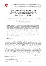 Đánh giá độ ổn định mái dốc taluy nền đường giao thông vùng đồi núi Quảng Trị - Thừa Thiên Huế có xét đến ảnh hưởng của độ ẩm - Nguyễn Thị Thanh Nhàn