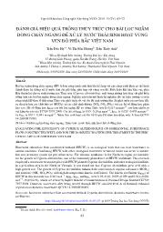 Đánh giá hiệu quả trồng thủy trúc cho bãi lọc ngầm dòng chảy ngang để xử lý nước thải sinh hoạt vùng ven đô phía bắc Việt Nam - Trần Đức Hạ