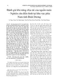 Đánh giá khả năng chịu tải của nguồn nước – Nghiên cứu điển hình tại khu vực phía Nam tỉnh Bình Dương - Lê Ngọc Tuấn