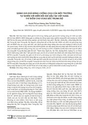 Đánh giá khả năng chống chịu của môi trường tự nhiên với biến đổi khí hậu tại Việt Nam: Thí điểm cho vùng Bắc Trung Bộ - Huỳnh Thị Lan Hương