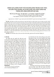 Đánh giá lượng phát thải khí nhà kính trong khai thác hải sản tỉnh Quảng Trị và đề xuất giải pháp giảm nhẹ trong bối cảnh biến đổi khí hậu - Trần Thị Lam Phương