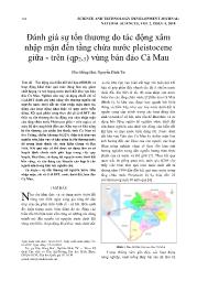 Đánh giá sự tổn thương do tác động xâm nhập mặn đến tầng chứa nước pleistocene giữa - Trên (qp2-3) vùng bán đảo Cà Mau - Đào Hồng Hải