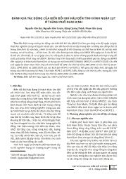 Đánh giá tác động của biến đổi khí hậu đến tình hình ngập lụt ở thành phố Nam Định - Nguyễn Văn Đại