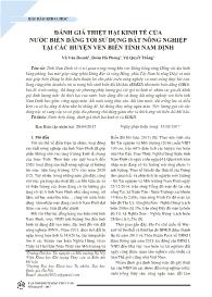 Đánh giá thiệt hại kinh tế của nước biển dâng tới sử dụng đất nông nghiệp tại các huyện ven biển tỉnh Nam Định - Vũ Văn Doanh