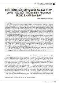 Diễn biến chất lượng nước tại các trạm quan trắc môi trường biển phía nam trong 5 năm gần đây - Phạm Hữu Tâm