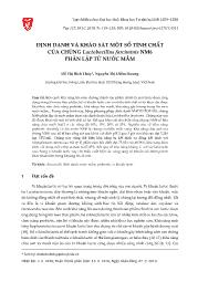 Định danh và khảo sát một số tính chất của chủng lactobacillus farciminis nm6 phân lập từ nước mắm - Đỗ Thị Bích Thủy