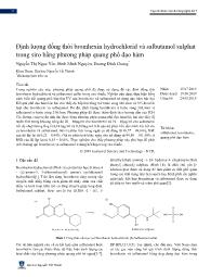 Định lượng đồng thời bromhexin hydrochlorid và salbutamol sulphat trong siro bằng phương pháp quang phổ đạo hàm - Nguyễn Thị Ngọc Yến