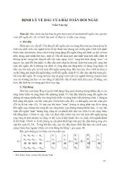 Định lý về dấu của bài toán đối ngẫu - Trần Văn Sự