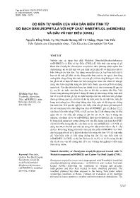 Độ bền tự nhiên của ván dán biến tính từ gỗ bạch đàn urophylla với hợp chất n-Methylol (mdmdheu) và dầu vỏ hạt điều (CNSL) - Nguyễn Hồng Minh