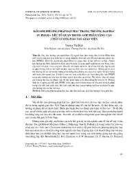 Đổi mới phương pháp dạy học trong trường Đại học Sư phạm – yếu tố quan trọng góp phần nâng cao chất lượng đào tạo giáo viên