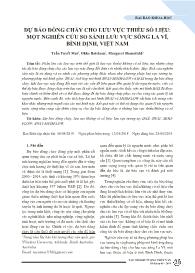 Dự báo dòng chảy cho lưu vực thiếu số liệu: Một nghiên cứu so sánh lưu vực sông La Vĩ, Bình Định, Việt Nam - Trần Tuyết Mai