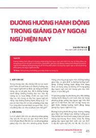 Đường hướng hành động trong giảng dạy ngoại ngữ hiện nay - Nguyễn Thị Huệ
