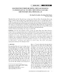 Giải pháp phát triển hệ thống thủy lợi nội đồng và thành lập các tổ chức thủy nông cơ sở cho khu tưới đức hòa tỉnh Long An - Nguyễn Văn Kiên