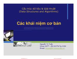 Giáo trình Cấu trúc dữ liệu và thuật - Chương 4: Các khái niệm cơ bản - Nguyễn Tri Tuấn