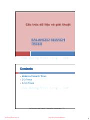 Giáo trình Cấu trúc dữ liệu và thuật toán - Chương 7: Balanced Search Trees - Văn Chí Nam