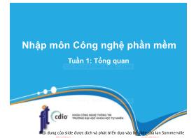 Giáo trình Công nghệ phần mềm - Chương 1: Tổng quan - Nguyễn Thị Minh Tuyền