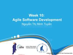 Giáo trình Công nghệ phần mềm - Chương 10: Agile Software Development - Nguyễn Thị Minh Tuyền
