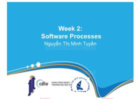 Giáo trình Công nghệ phần mềm - Chương 2: Software Processes - Nguyễn Thị Minh Tuyền