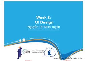 Giáo trình Công nghệ phần mềm - Chương 8: UI Design - Nguyễn Thị Minh Tuyền