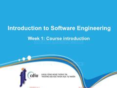 Giáo trình Công nghệ phần mềm - Introduction to Software Engineering - Trường Đại học Khoa học Tự nhiên